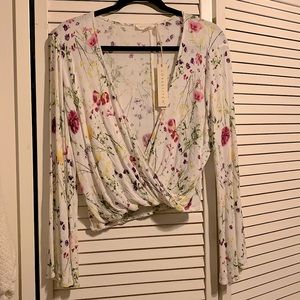 White Lovestitch Surplice top